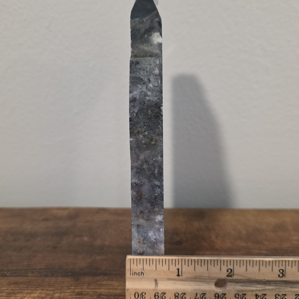 Purple and Blue Fluorite Raw Edge Tower - Picture 4 of 7